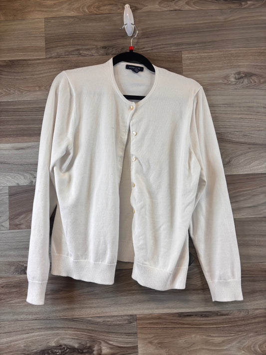 Cardigan By Lands End In White, Size: M