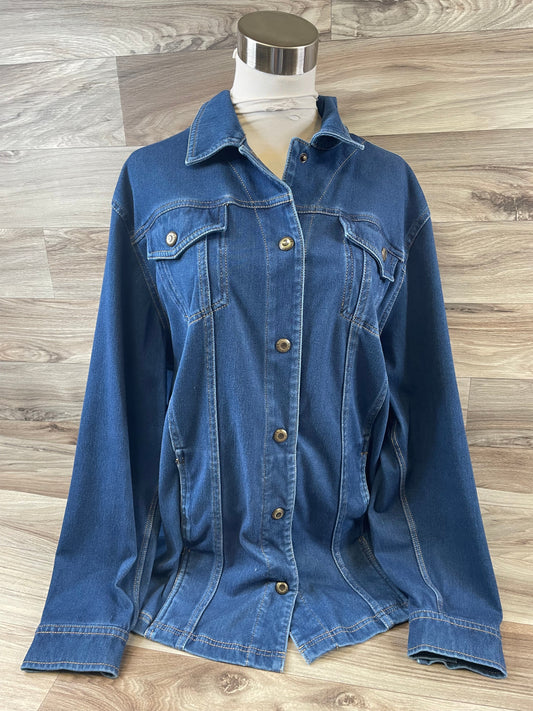 Jacket Denim By Clothes Mentor In Blue Denim, Size: 2x