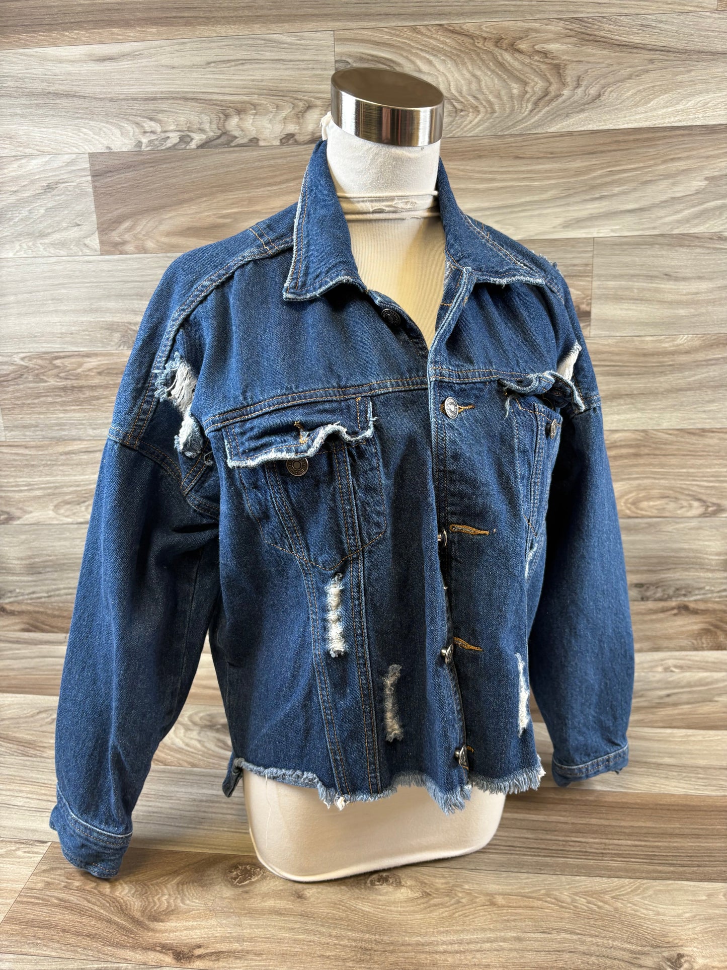 Jacket Denim By Union Bay In Silver, Size: S