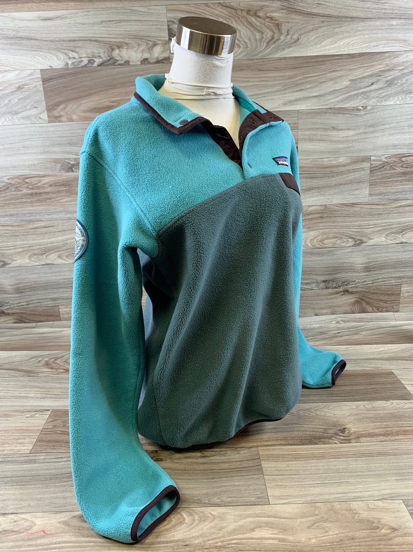 Athletic Fleece By Patagonia In Blue & Grey, Size: S