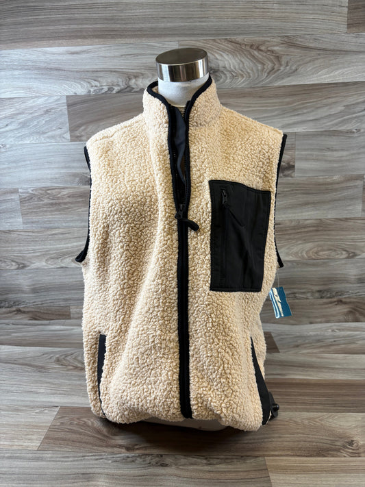 Vest Faux Fur & Sherpa By Old Navy In Black & Tan, Size: S