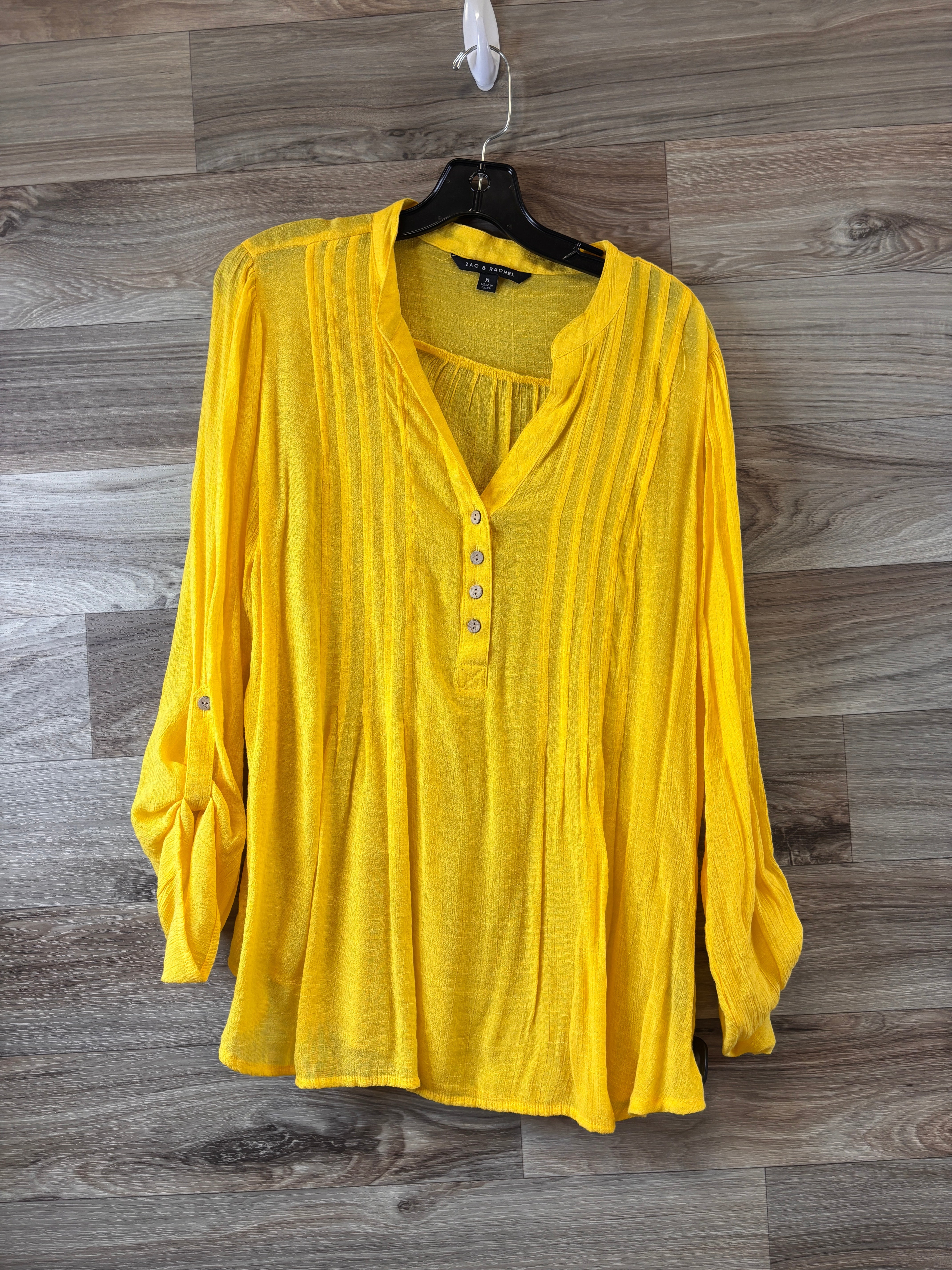 Outlet MCM yellow mustard colo hi-low long sleeve top