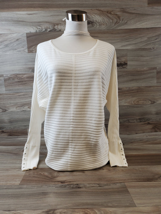 Top Long Sleeve By New York And Co In Cream, Size: M