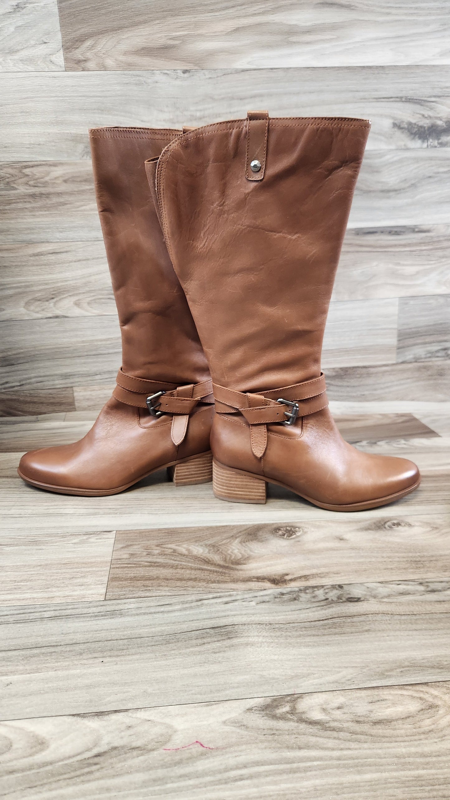 Boots Knee Heels By Naturalizer In Brown, Size: 9