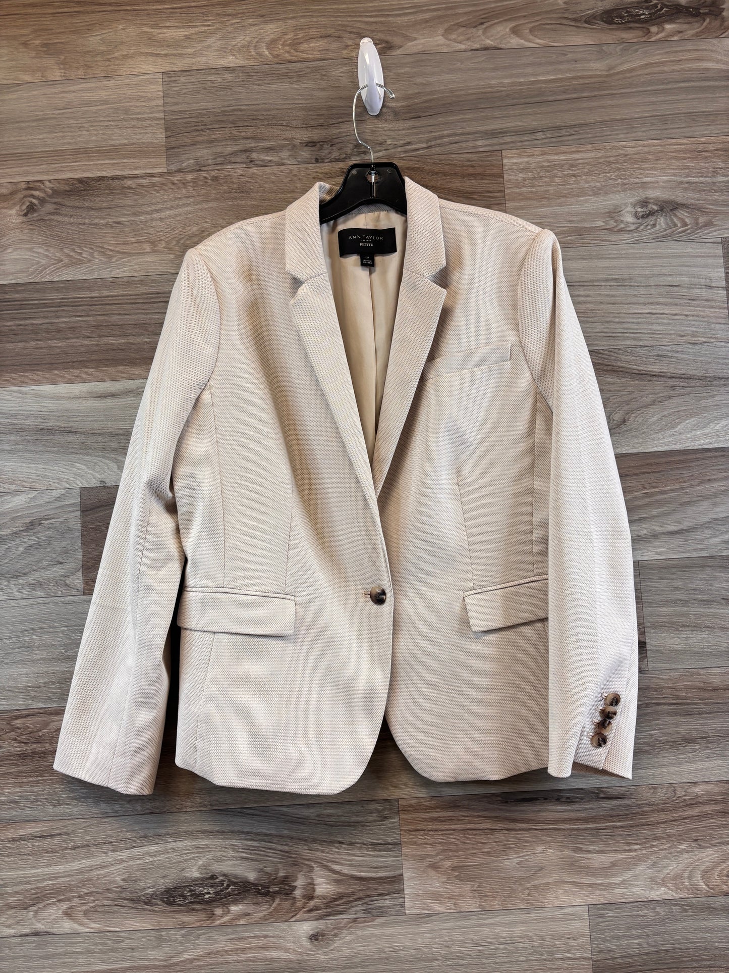 Blazer By Ann Taylor In Tan, Size: Lp