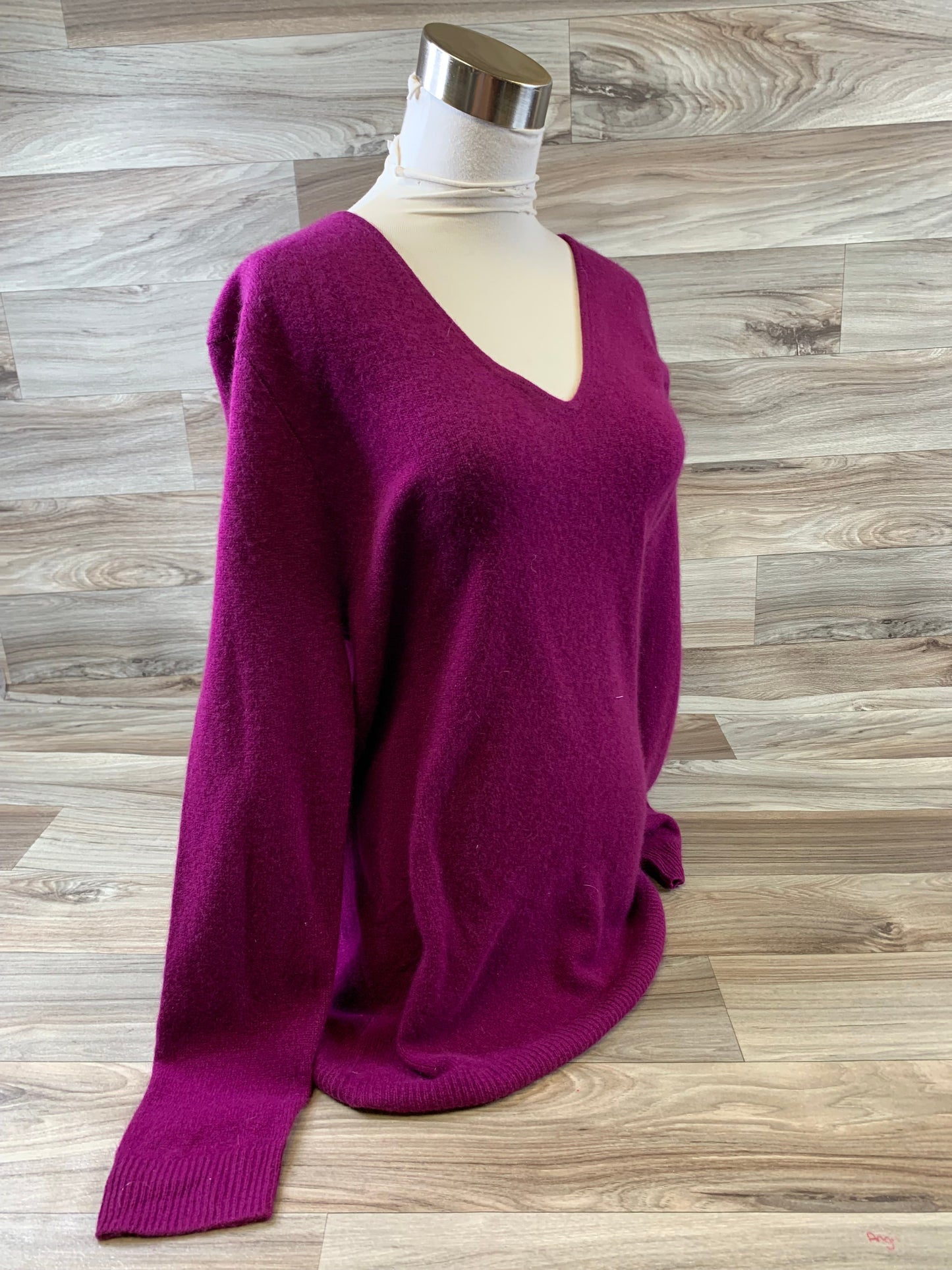 Sweater Cashmere By 41 Hawthorn In Purple, Size: 2x