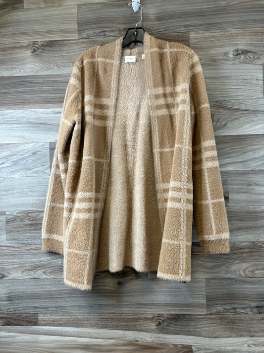 Sweater Cardigan By Cyrus Knits In Tan, Size: M