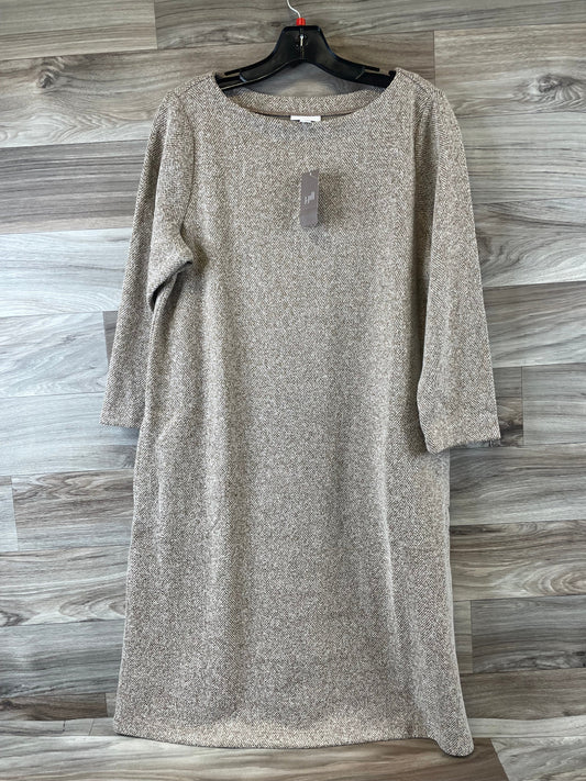 Dress Casual Midi By J. Jill In Tan, Size: M