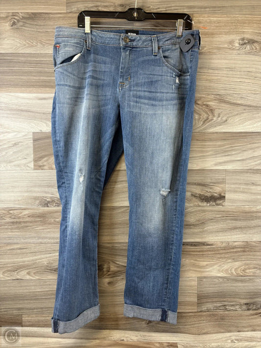 Jeans Straight By Hudson In Blue Denim, Size: 10