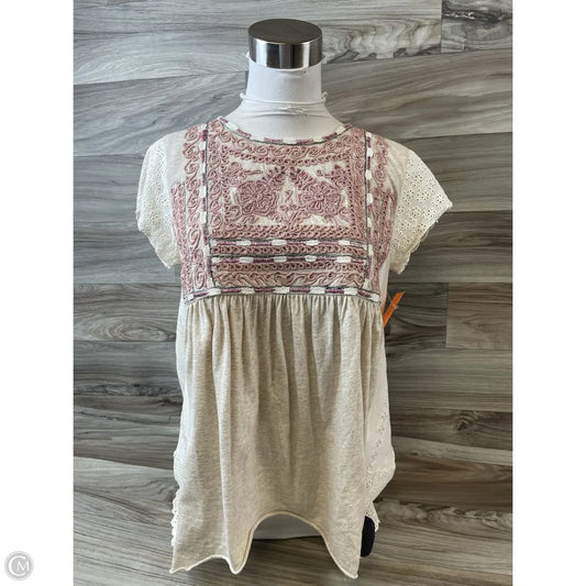 Top Short Sleeve By Sundance In Mauve, Size: Xs