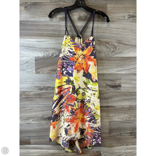 Dress Casual Midi By Jessica Simpson In Orange & Purple, Size: M