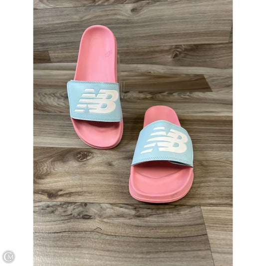 Sandals Flats By New Balance In Blue & Pink, Size: 8