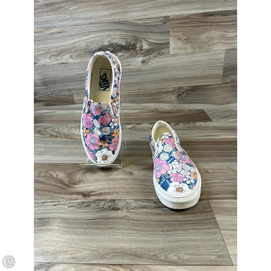 Shoes Flats By Vans In Floral Print, Size: 7.5