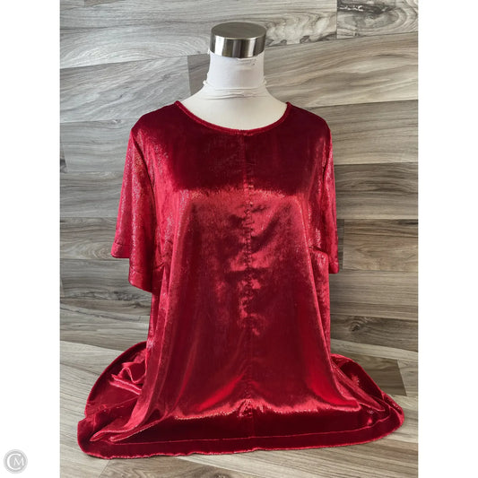 Top Short Sleeve By Lane Bryant In Red, Size: 2x