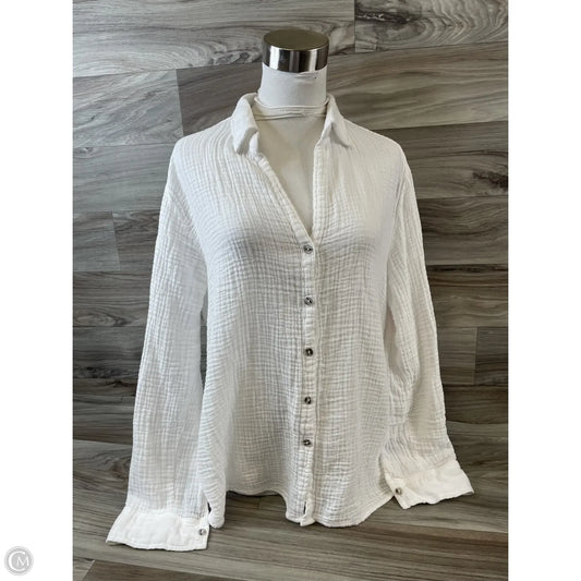 Top Long Sleeve Basic By Michael Stars In White, Size: L