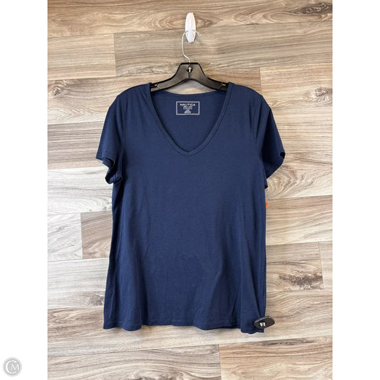 Top Short Sleeve Basic By Nautica In Navy, Size: L