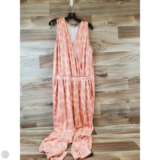 Jumpsuit By Clothes Mentor In Peach, Size: L