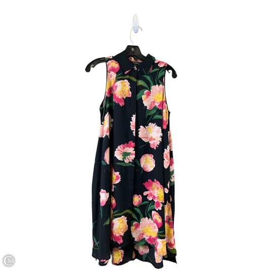 Dress Casual Midi By Adrianna Papell In Black & Pink, Size: S
