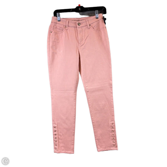 Jeans Straight By Chicos In Peach, Size: 4