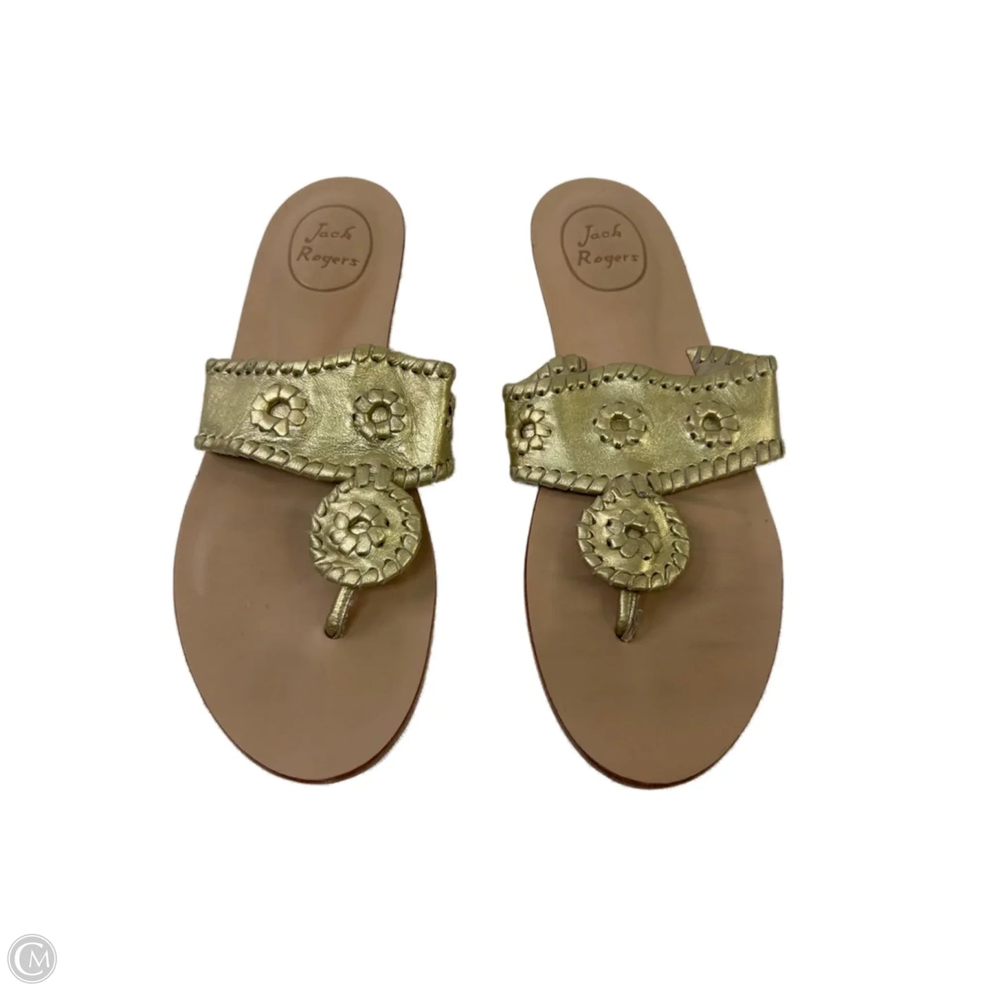 Sandals Flats By Jack Rogers In Brown & Tan, Size: 7.5