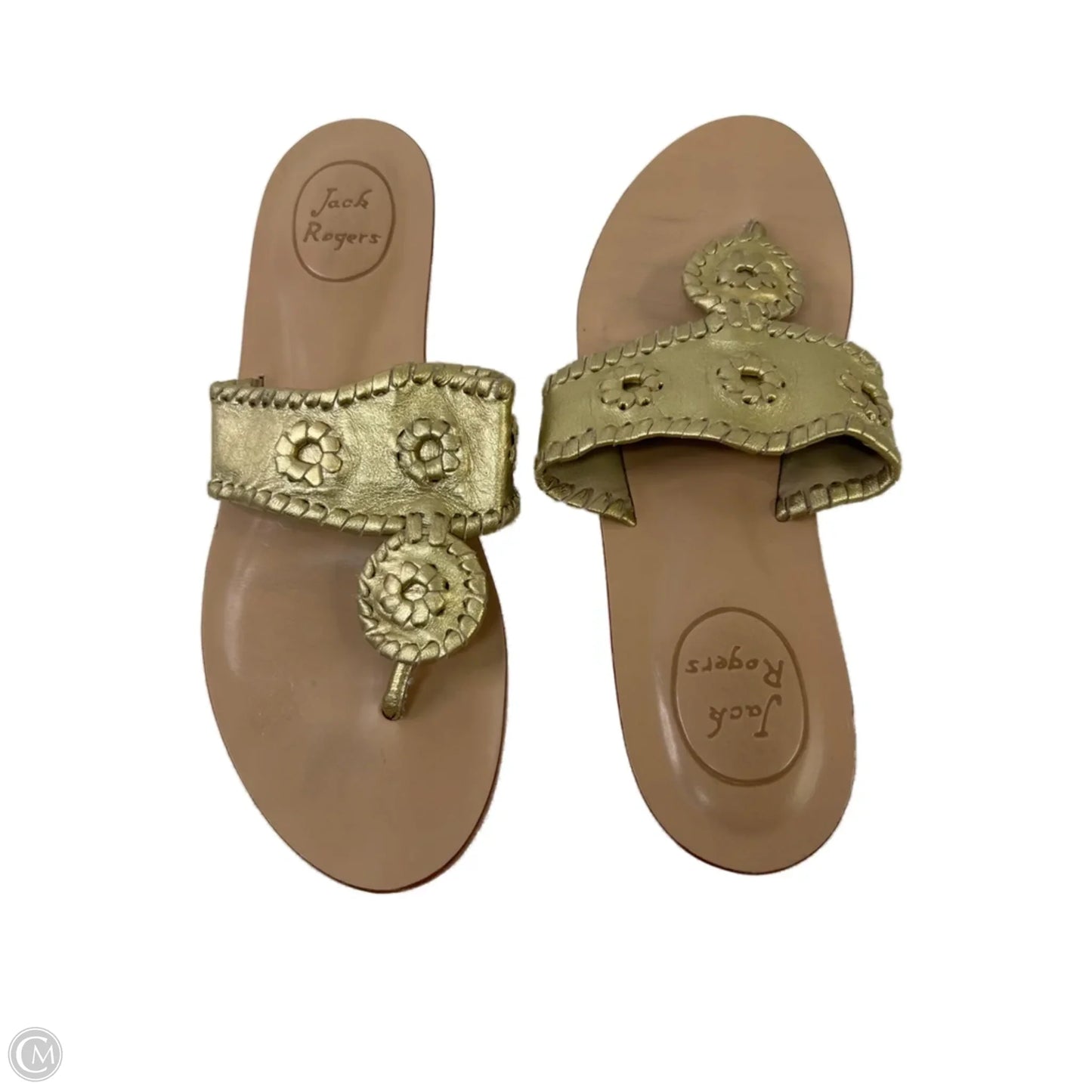 Sandals Flats By Jack Rogers In Brown & Tan, Size: 7.5