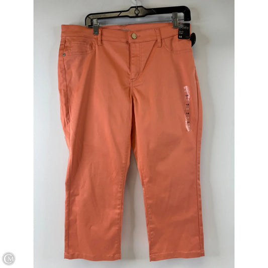 Jeans Cropped By New York And Co In Orange, Size: 14