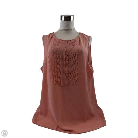 Top Sleeveless By Banana Republic In Peach, Size: Xl
