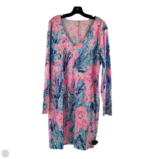 Dress Designer By Lilly Pulitzer In Blue & Pink, Size: Xl