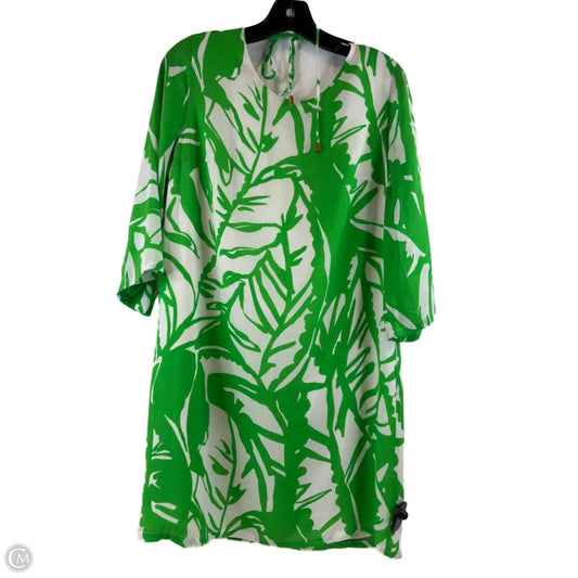 Dress Designer By Lilly Pulitzer In Green & White, Size: M