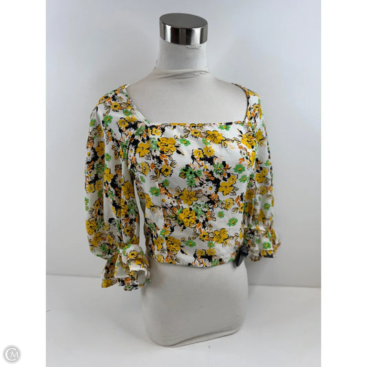 Top Short Sleeve By Sienna Sky In Green & Yellow, Size: M
