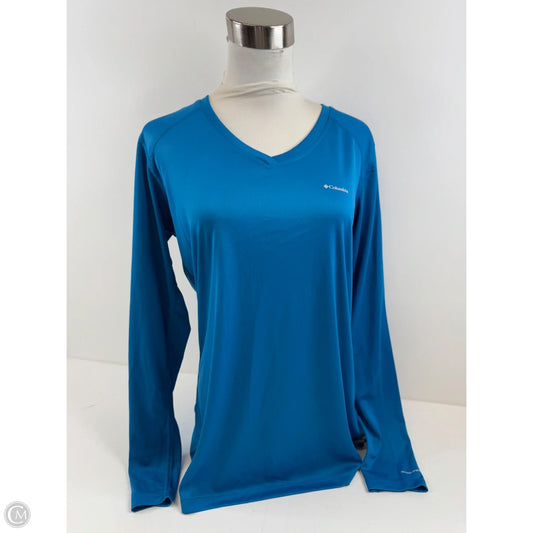Athletic Top Long Sleeve Crewneck By Columbia In Blue, Size: L