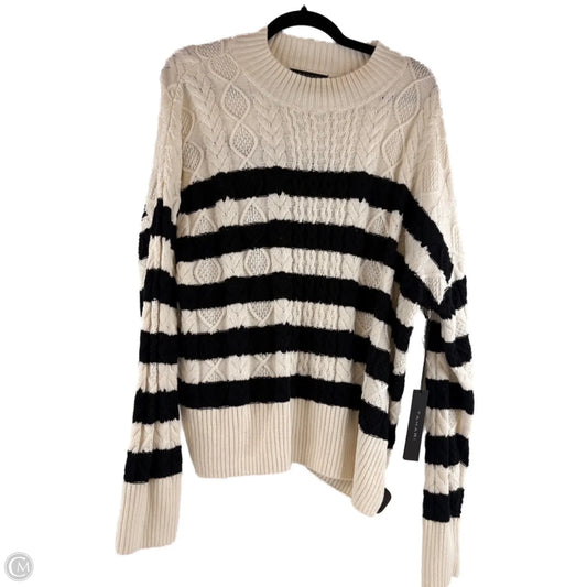 Sweater By T Tahari In Black & White, Size: Xl