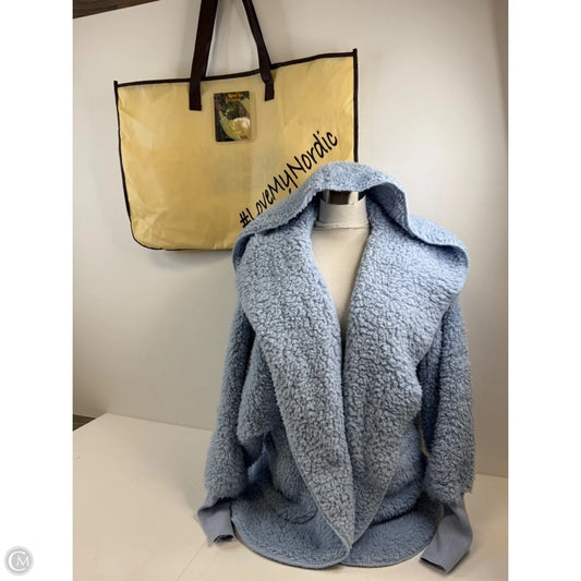Jacket Faux Fur & Sherpa By Clothes Mentor In Blue, Size: Osfm