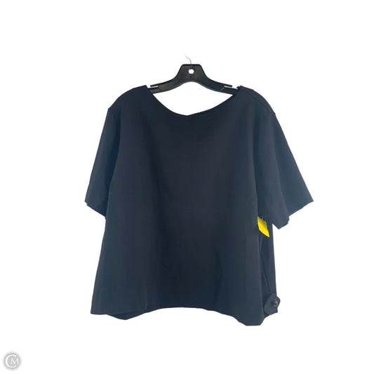 Top Short Sleeve By Isaac Mizrahi Live Qvc In Black, Size: Xl
