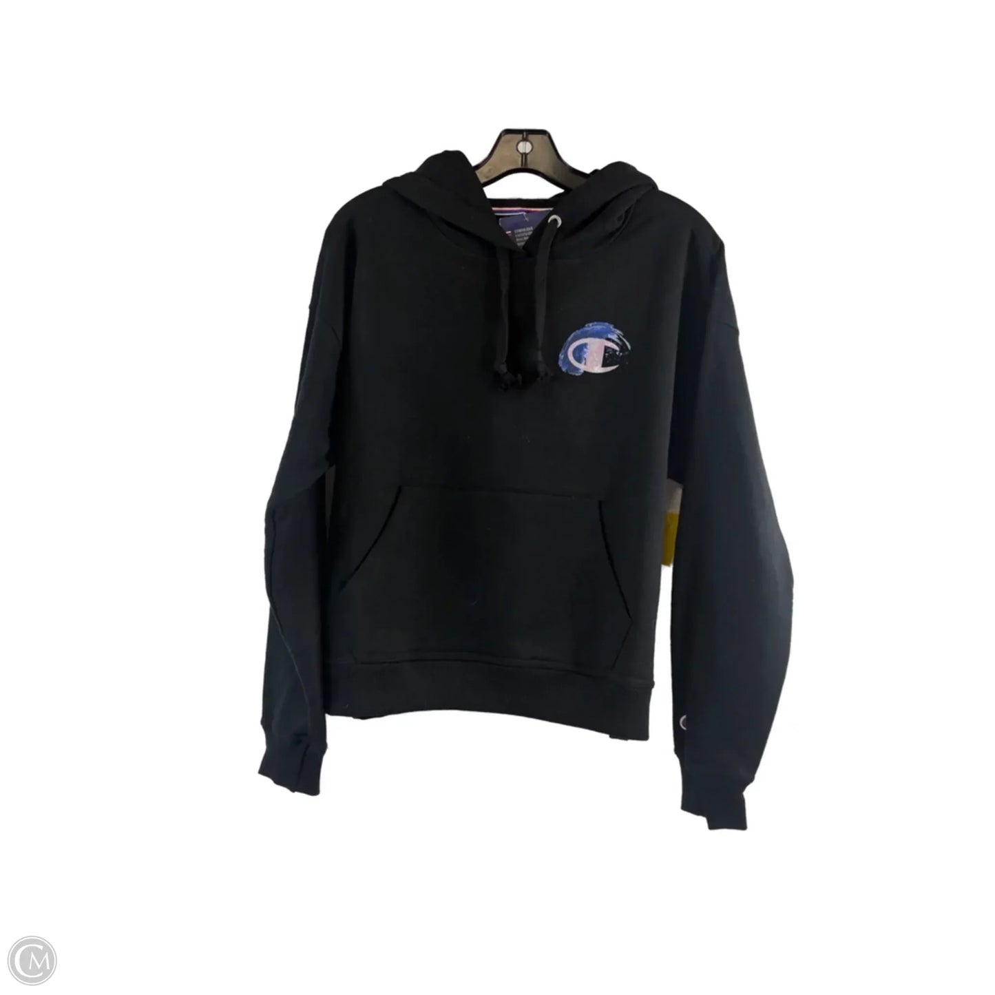 Athletic Sweatshirt Hoodie By Champion In Black, Size: S