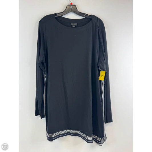 Tunic Long Sleeve By J. Jill In Black & White, Size: L