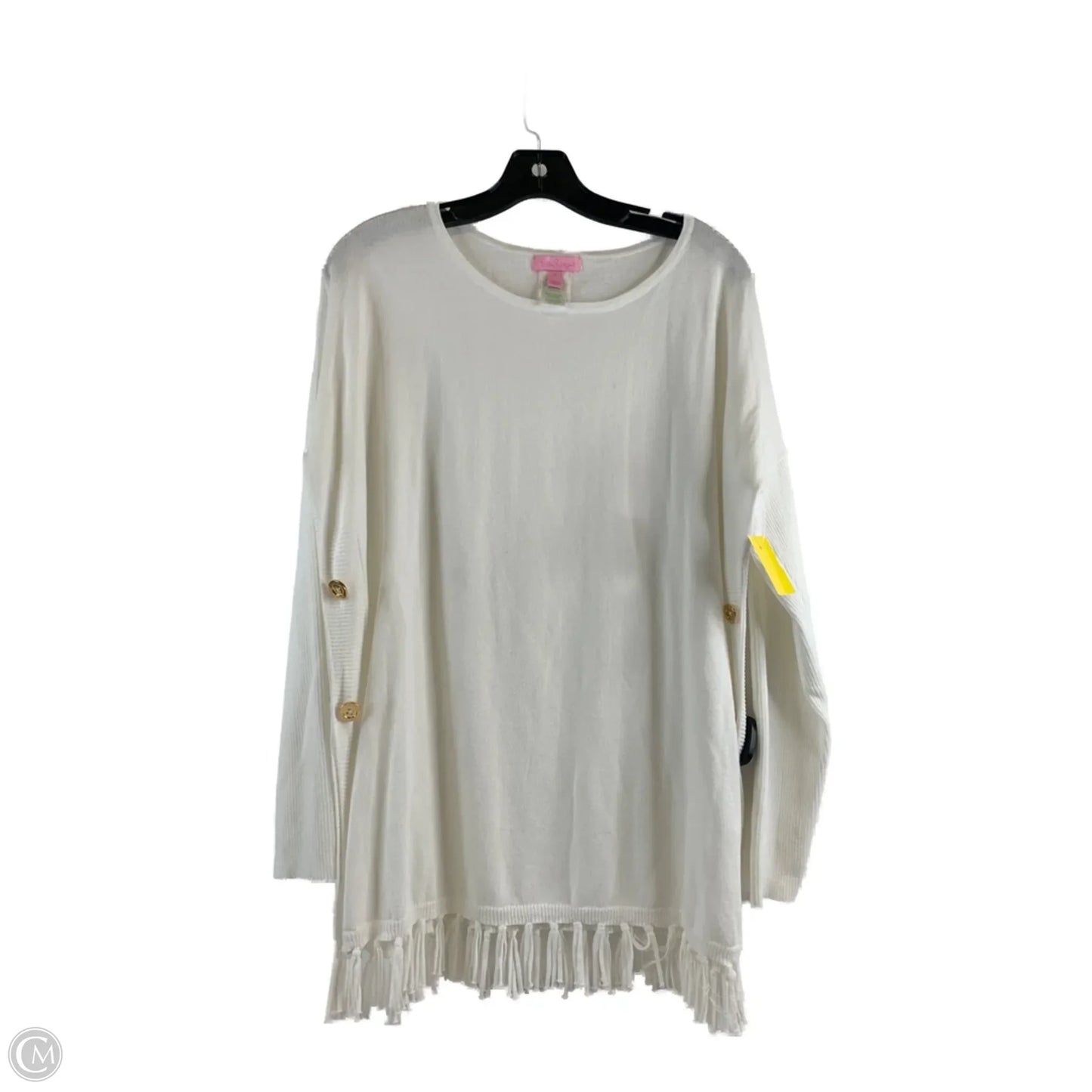 Top Long Sleeve Designer By Lilly Pulitzer In White, Size: L