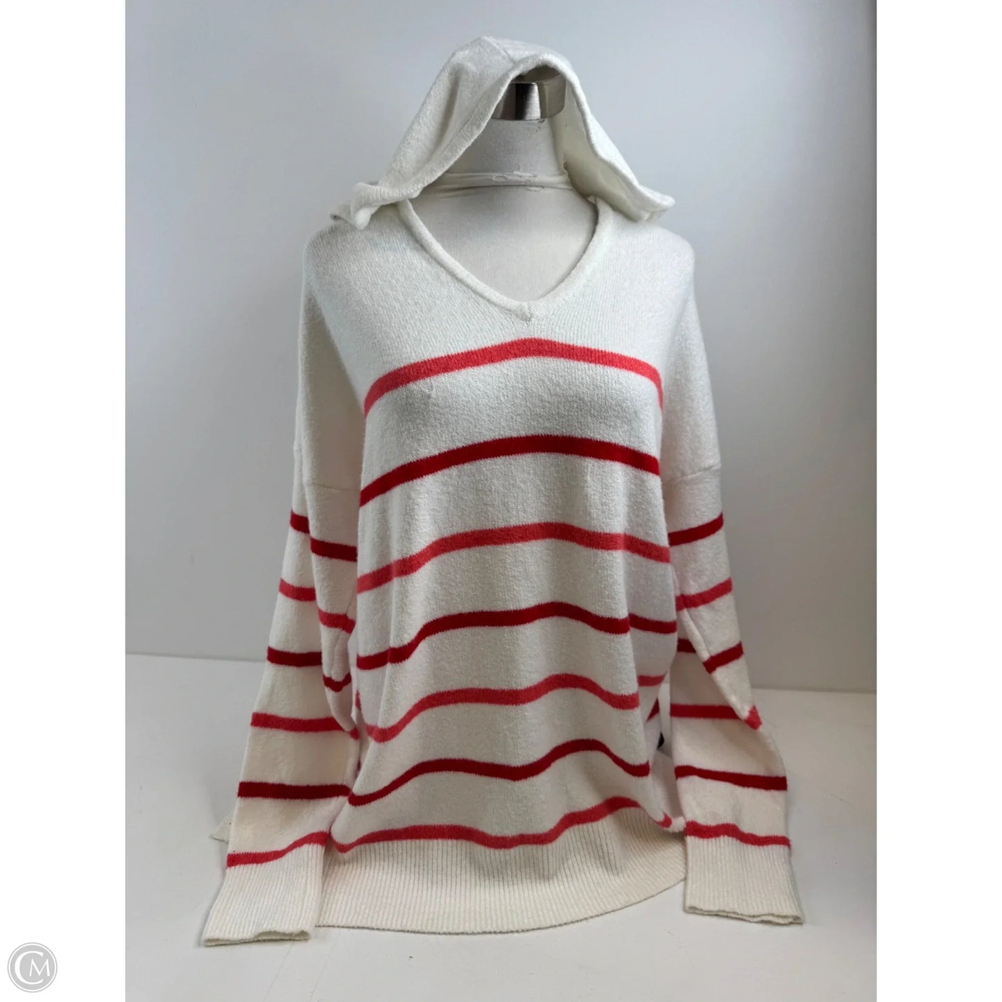 Top Long Sleeve By Rachel Zoe In Orange & White, Size: M