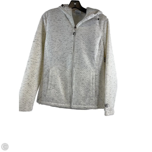 Athletic Jacket By New Balance In Grey & White, Size: M