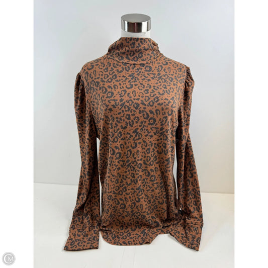 Top Long Sleeve By Jane And Delancey In Animal Print, Size: Xl
