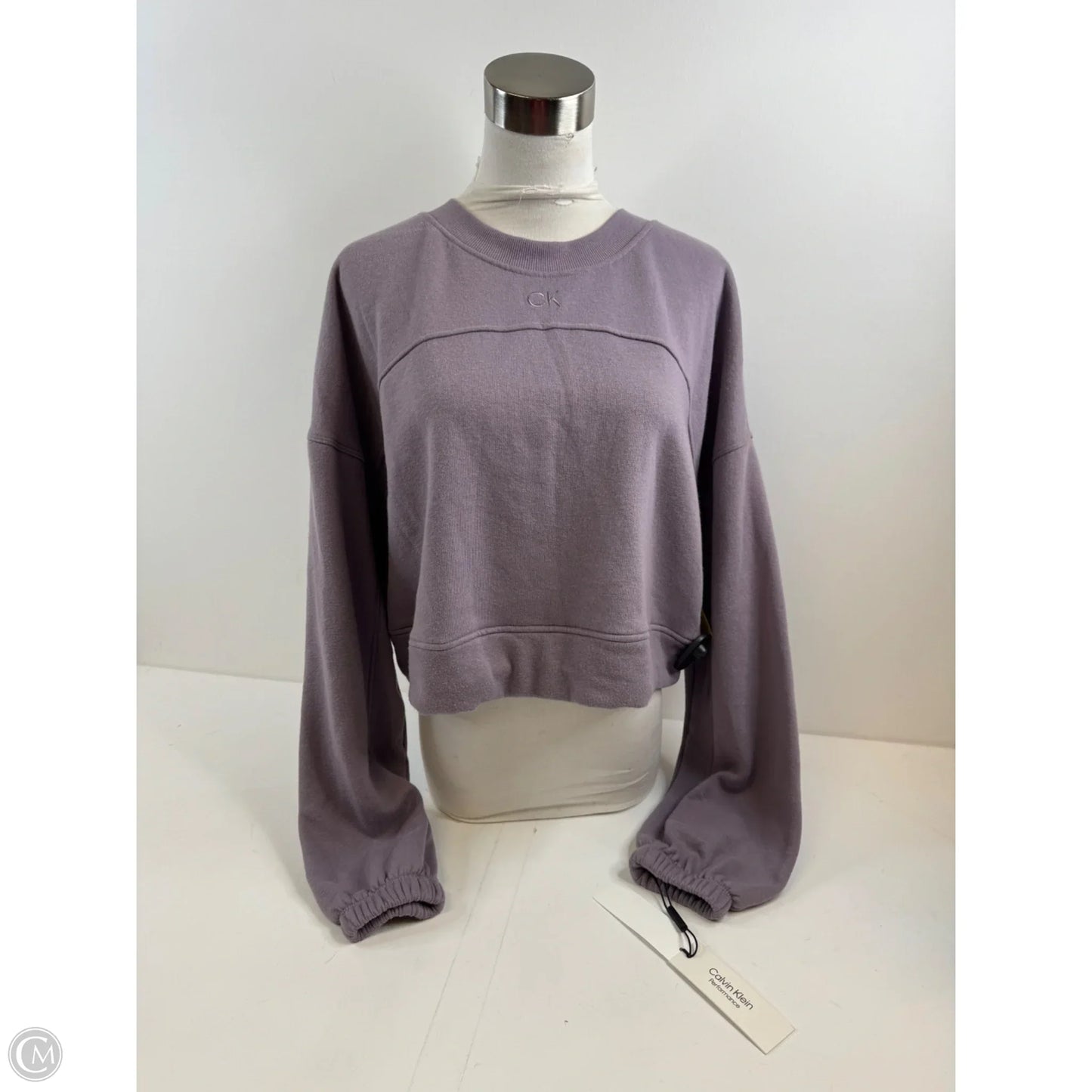 Sweatshirt Crewneck By Calvin Klein Performance In Purple, Size: M