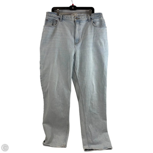 Jeans Straight By Abercrombie And Fitch In Blue Denim, Size: 18