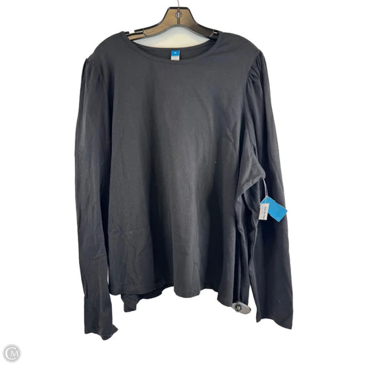 Top Long Sleeve Basic By Old Navy In Black, Size: 3x