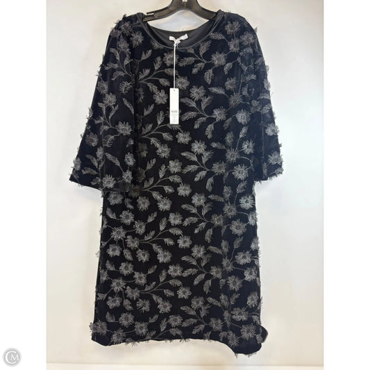 Dress Party Midi By Chicos In Black & Silver, Size: S