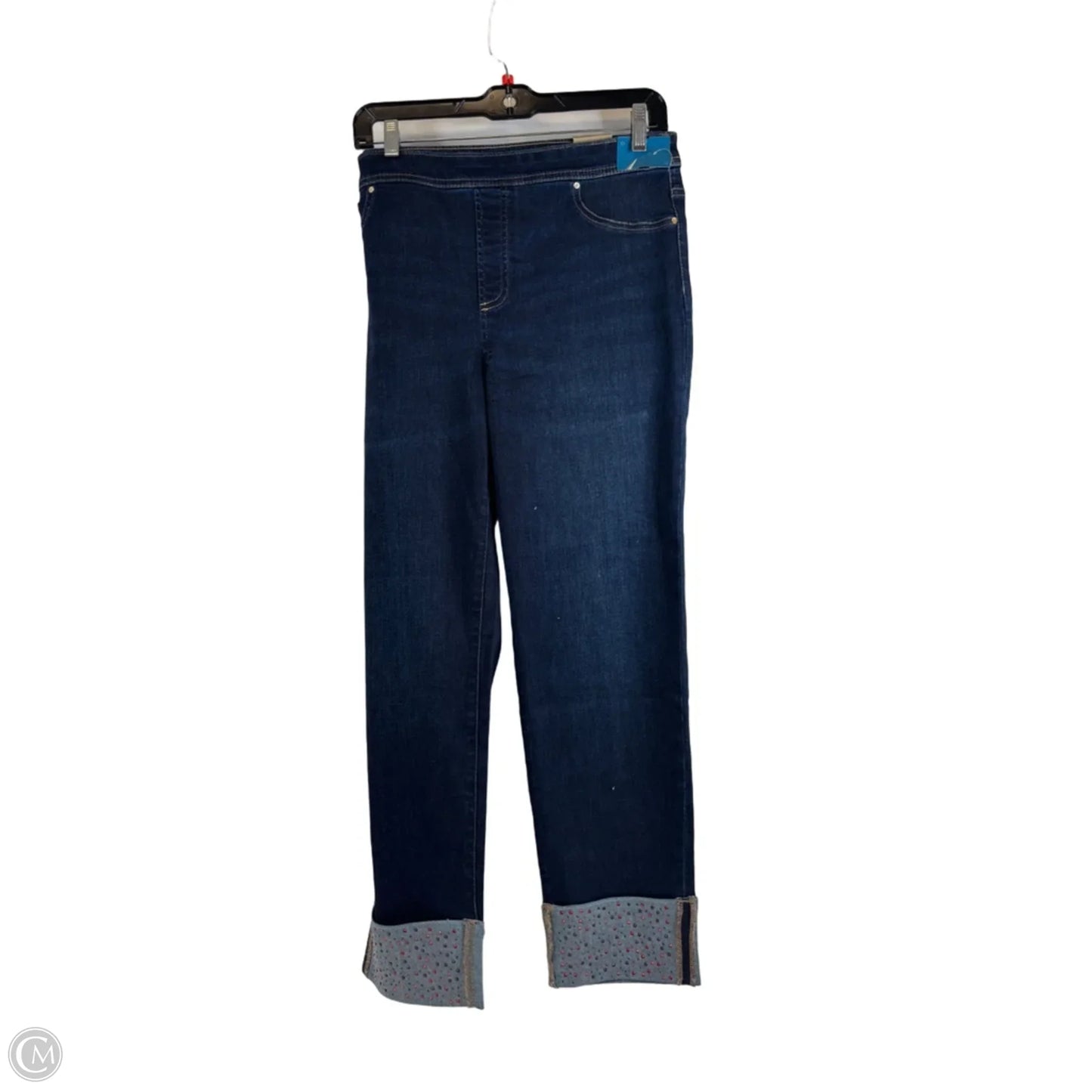 Jeans Straight By Chicos In Blue Denim, Size: 10