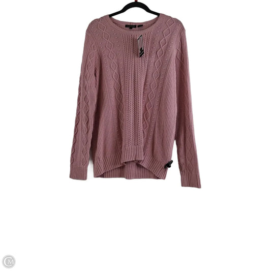 Sweater By Jeanne Pierre In Pink, Size: L