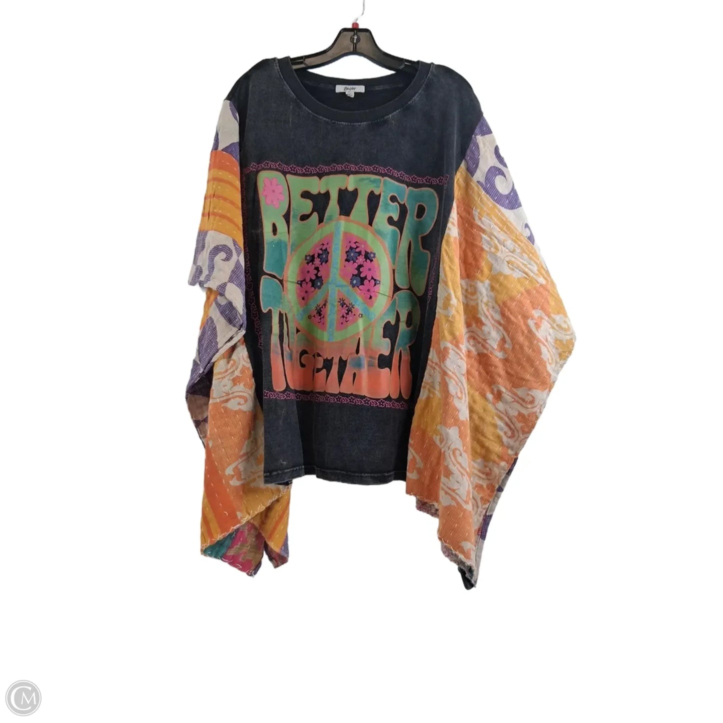 Top Short Sleeve By Clothes Mentor In Black & Orange, Size: Xl