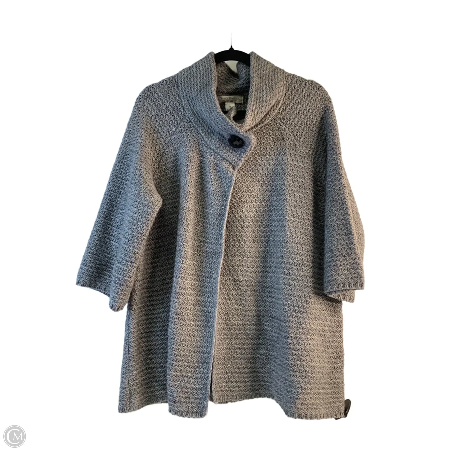Sweater Cardigan By Susan Bristol In Grey, Size: 1x