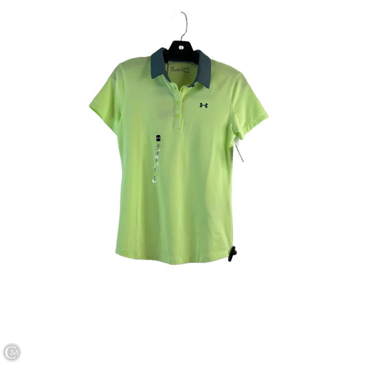 Athletic Top Short Sleeve By Under Armour In Green, Size: Xs