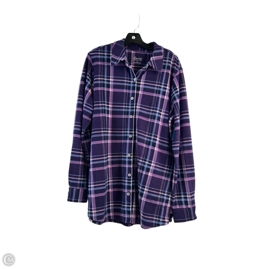 Top Long Sleeve By Denim 24/7 In Purple, Size: M